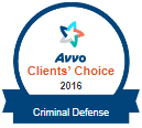 Avvo clients' choice 2016 Criminal Defense